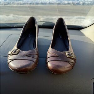 Aldo Dark Brown Women's Flats with Buckle